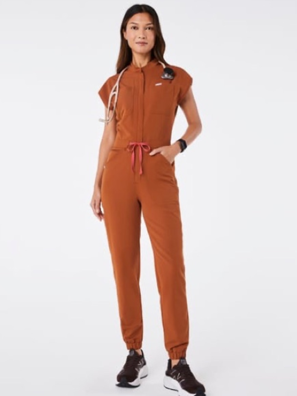 FIGS Size XS Rafaela Cargo Scrub Jumpsuit - Dirty Chai